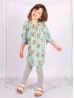 Kid's Off The Shoulder Flower Print Fashion Top